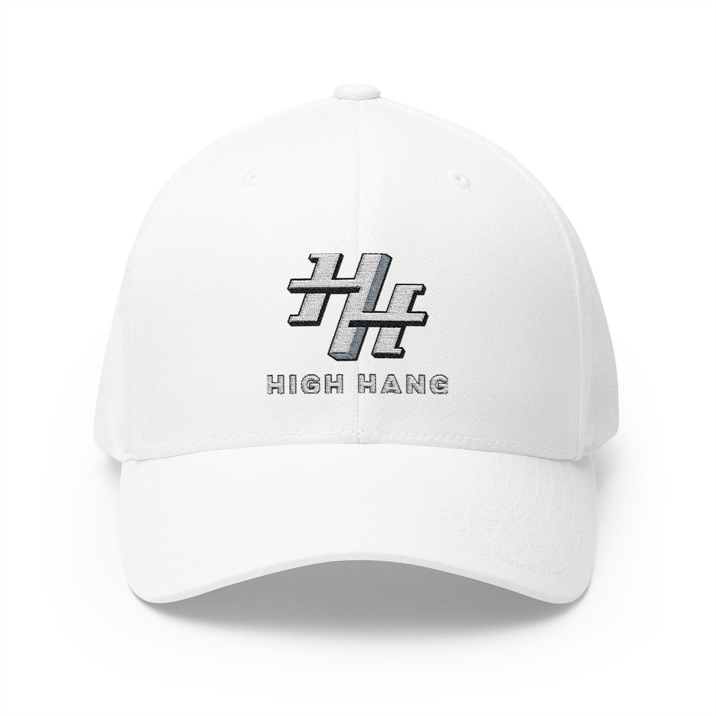 Embroidered 'High Hang' Logo Cap — Structured Closed-Back Baseball Hat