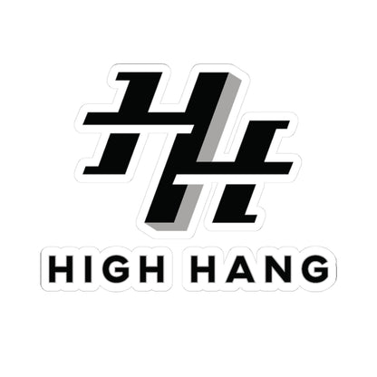 High Hang Logo Sticker — Black & White Kiss-Cut Vinyl