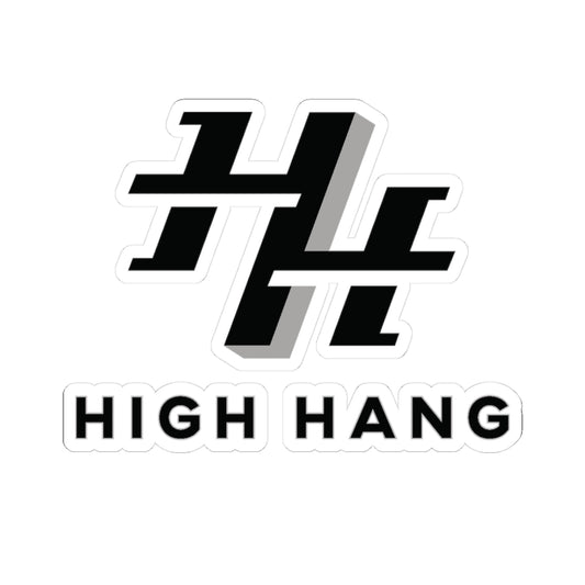 High Hang Logo Sticker — Black & White Kiss-Cut Vinyl