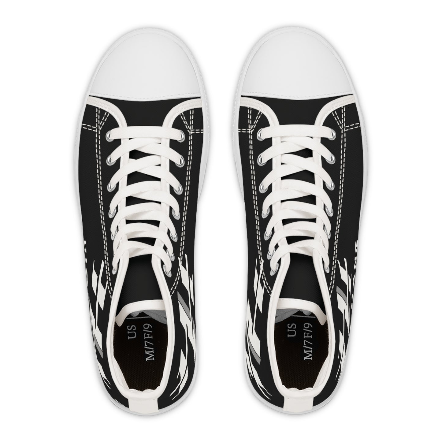 Ladies High Top Sneakers — Logo Canvas Shoes