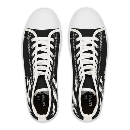 Ladies High Top Sneakers — Logo Canvas Shoes