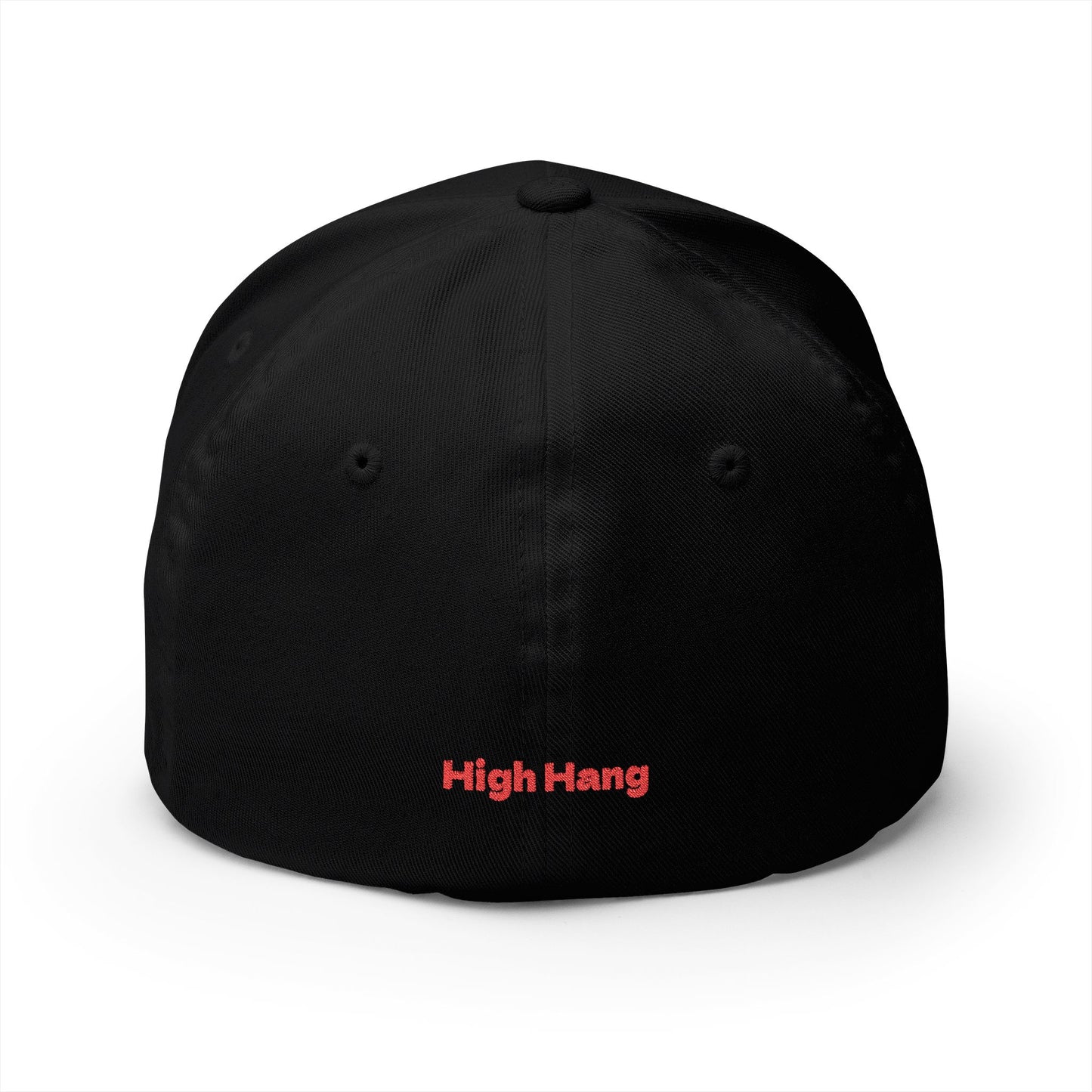 Embroidered 'High Hang' Logo Cap — Structured Closed-Back Baseball Hat