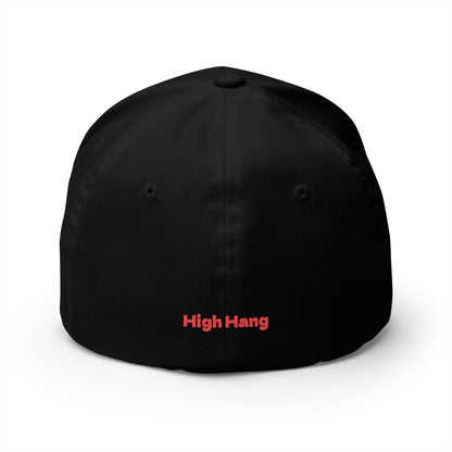 Embroidered 'High Hang' Logo Cap — Structured Closed-Back Baseball Hat