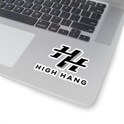 High Hang Logo Sticker — Black & White Kiss-Cut Vinyl