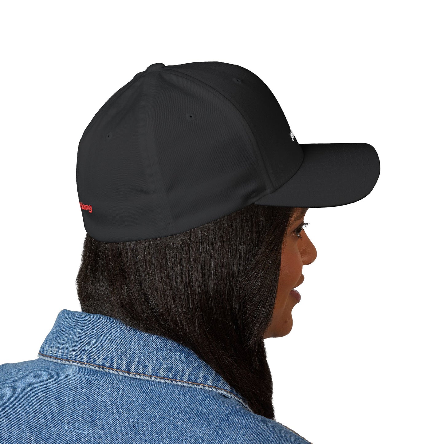 Embroidered 'High Hang' Logo Cap — Structured Closed-Back Baseball Hat