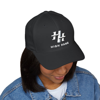 Embroidered 'High Hang' Logo Cap — Structured Closed-Back Baseball Hat