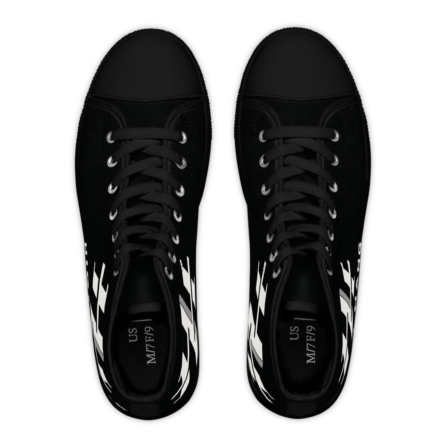 Ladies High Top Sneakers — Logo Canvas Shoes